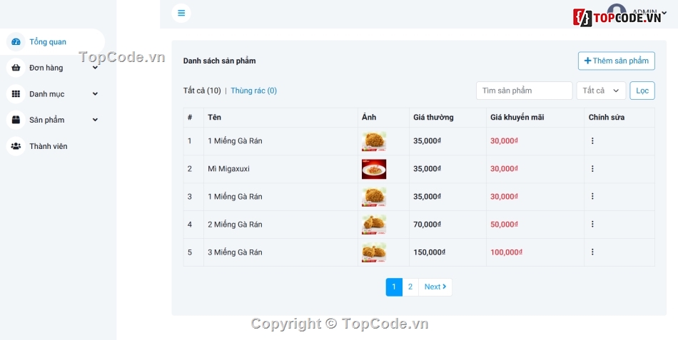 Website đồ ăn,Website đồ ăn nhanh,website bán hàng,thương mại điện tử